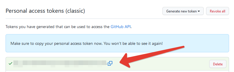 github personal access oken